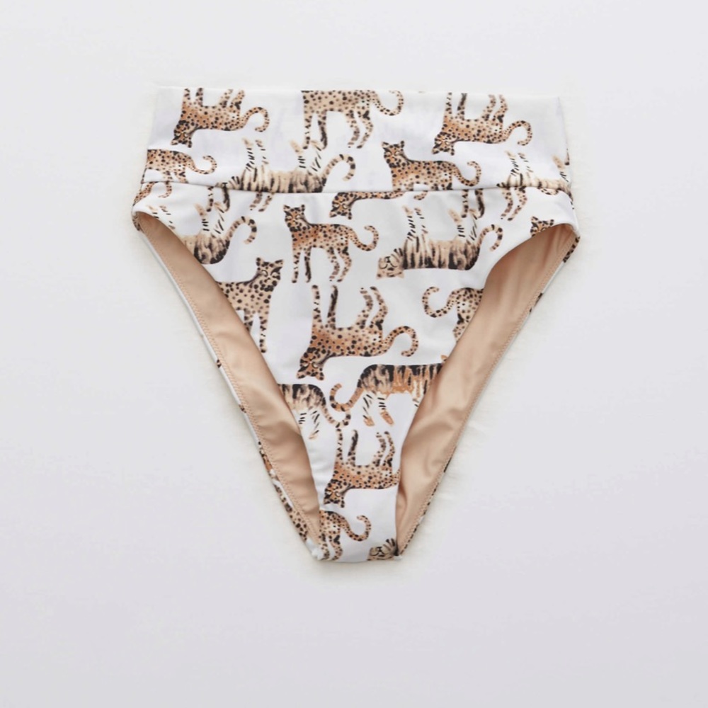 Aerie High Cut Cheeky Bikini Bottom NWT